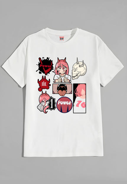 Power Stylish Arts White T-Shirt