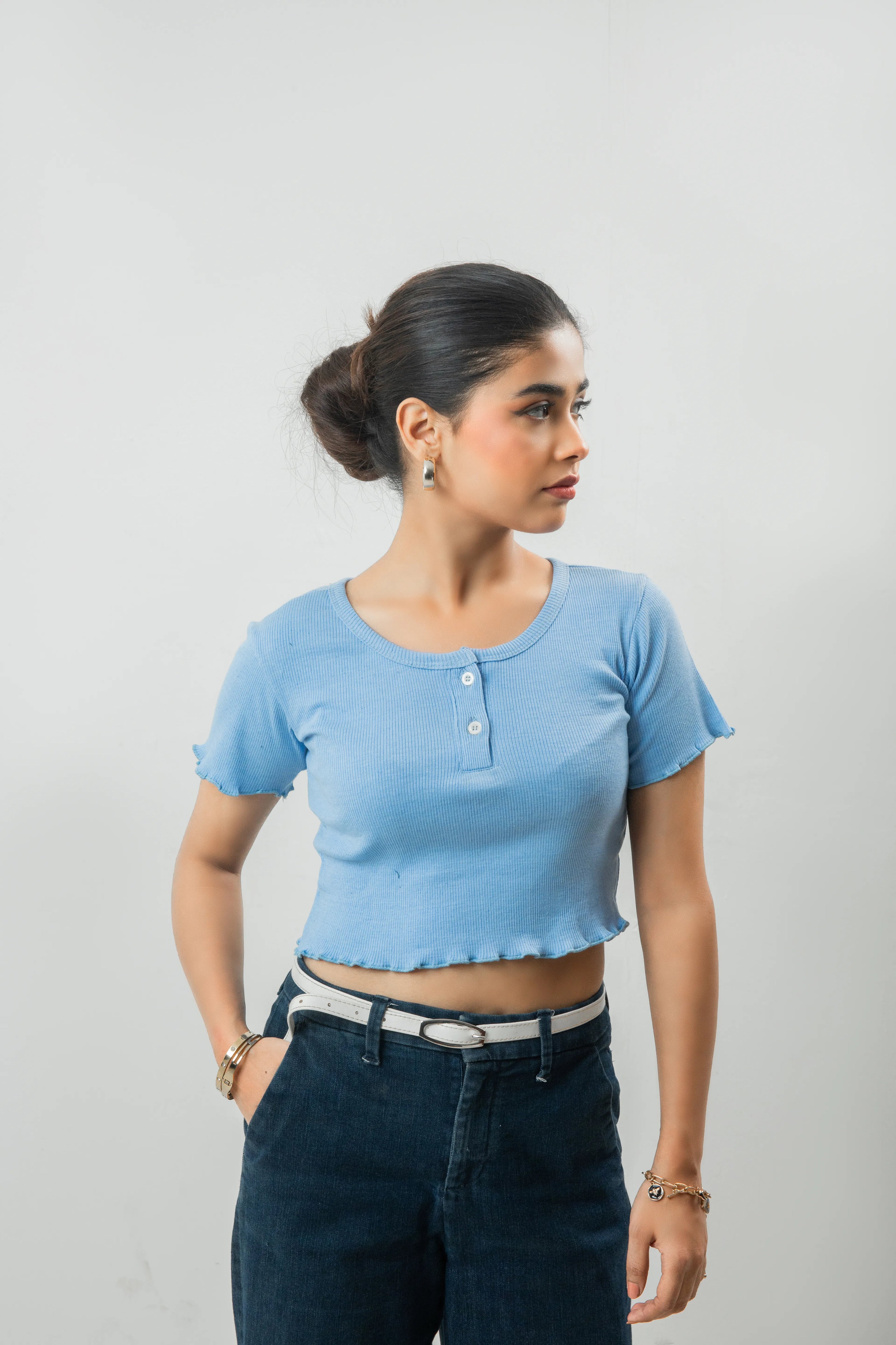 Scoop Neck Rib Top