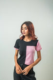 Color Block Cropped T shirt