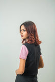 Color Block Cropped T shirt
