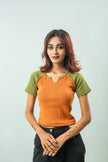 Notch Neck Reglan T Shirt
