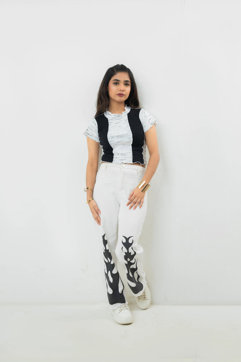 Patch Work Crop Top