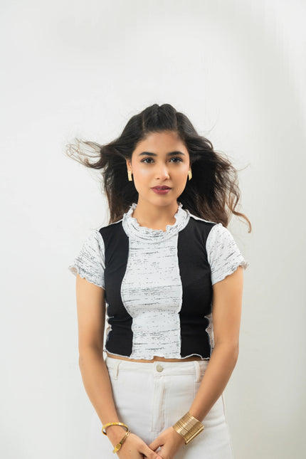 Patch Work Crop Top