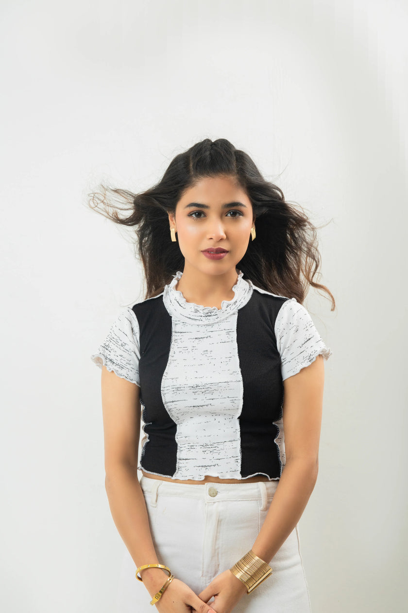 Patch Work Crop Top