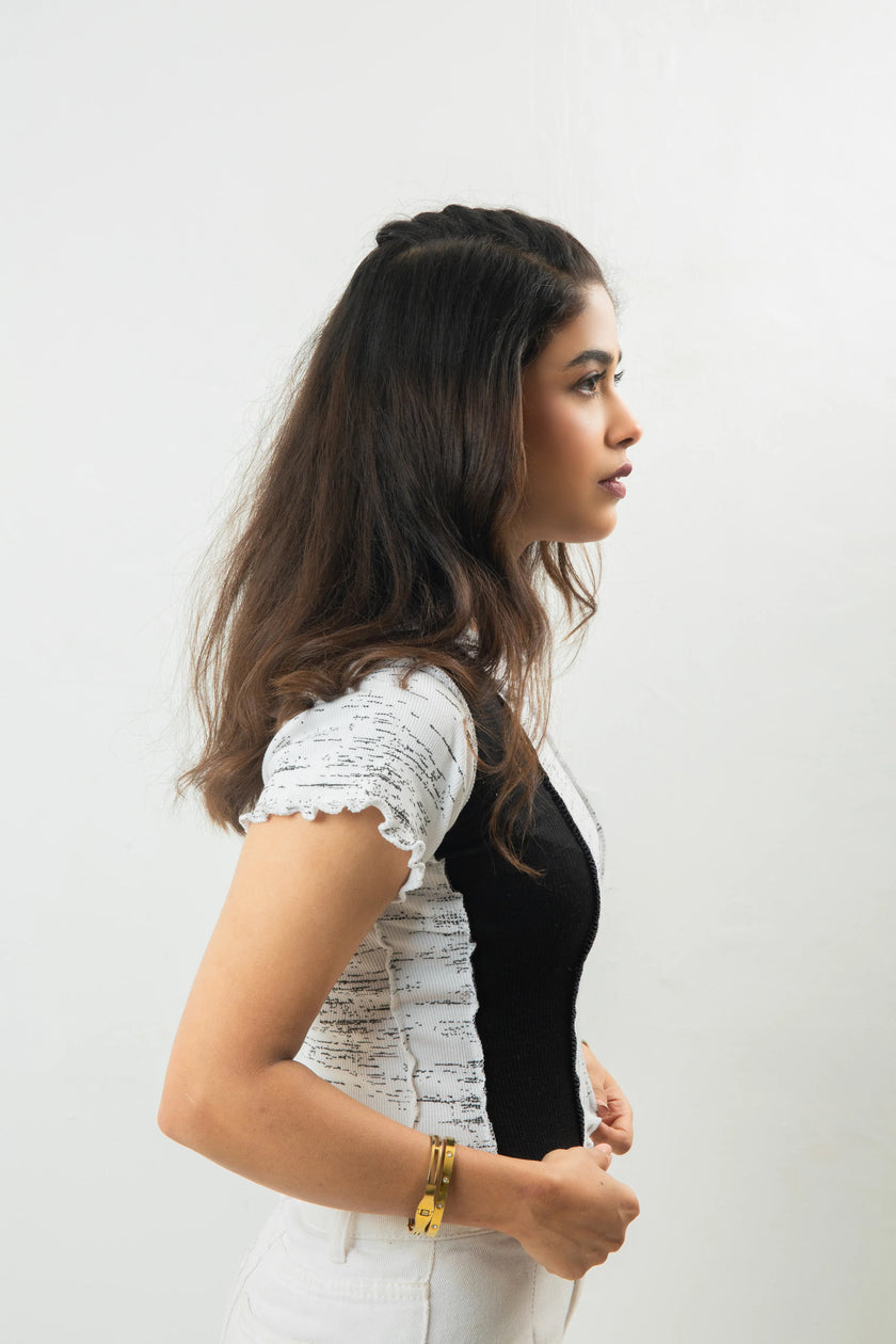 Patch Work Crop Top