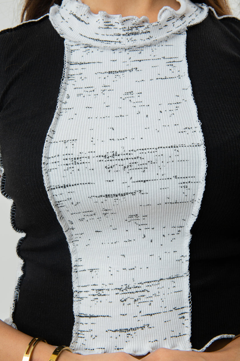 Patch Work Crop Top