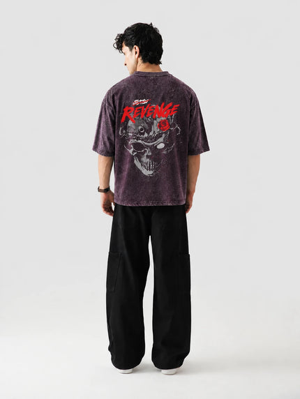 Berserk Revenge Stone Wash Oversized T-Shirt