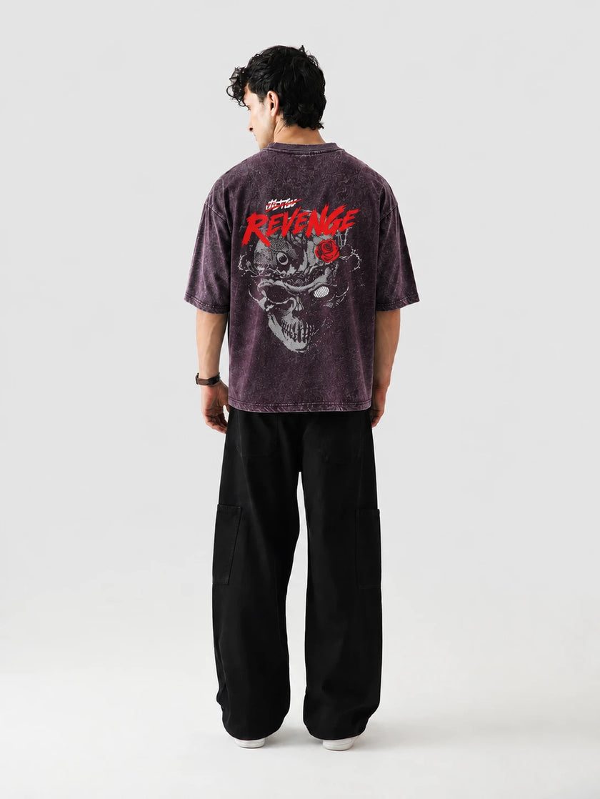 Berserk Revenge Stone Wash Oversized T-Shirt