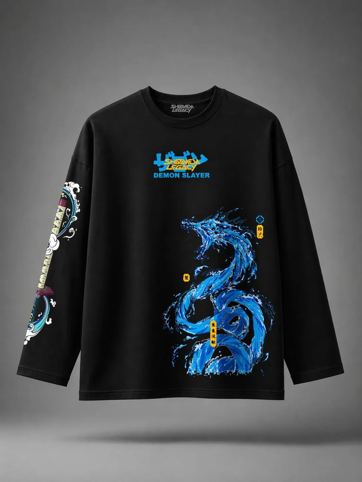Water Dragon Regular Fit Full Sleeve T-Shirt