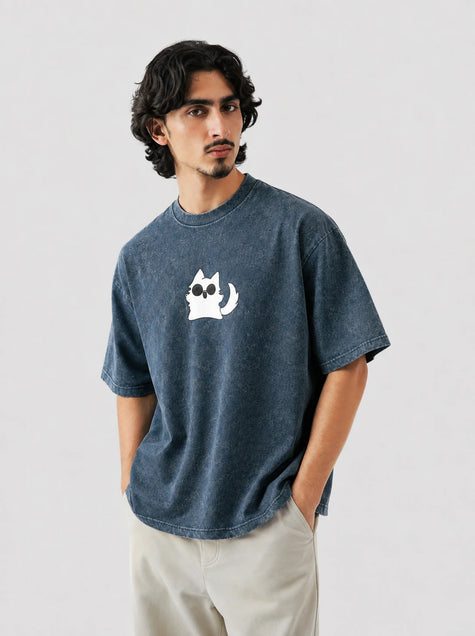 Satoru Gojo Stone Wash Oversized T-Shirt