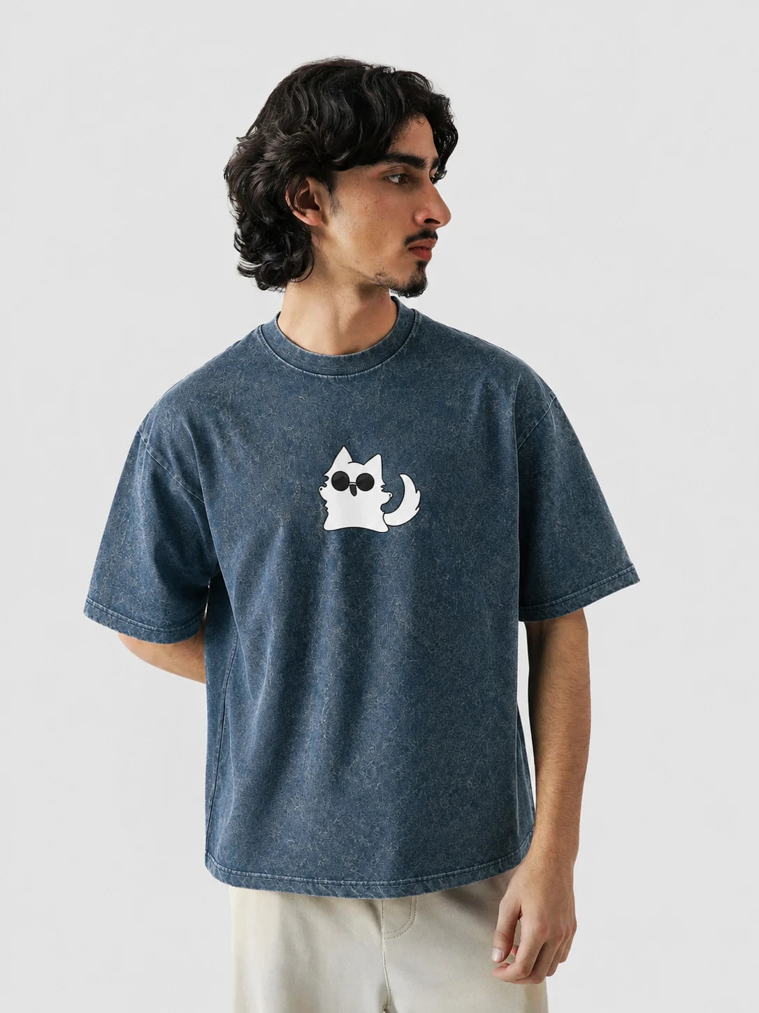 Satoru Gojo Stone Wash Oversized T-Shirt