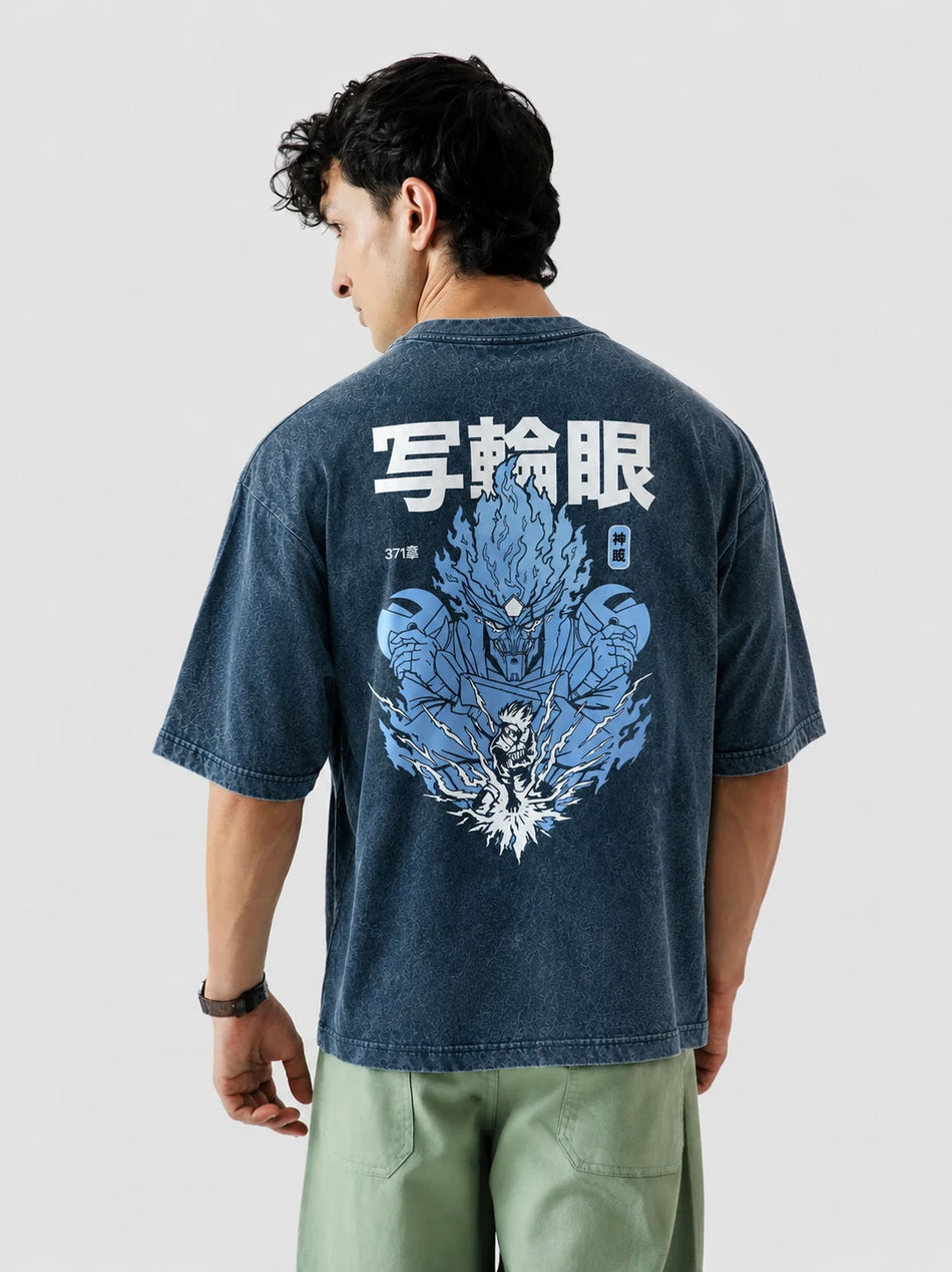 Kakashi Subtle Stone Wash Oversized T-Shirt