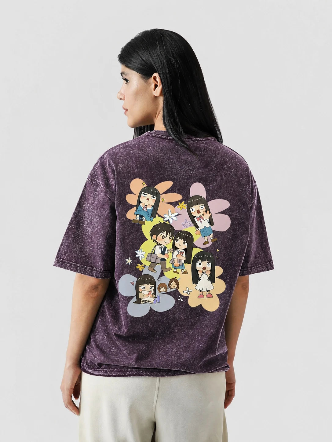 Kimi ni Todoke Chibi Stone Wash Oversized T-Shirt