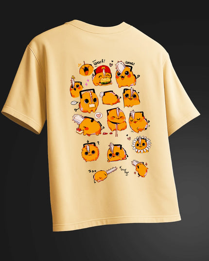 Pochita Chibi Art Oversized T-Shirt