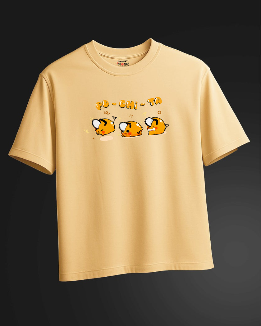 Pochita Chibi Art Oversized T-Shirt