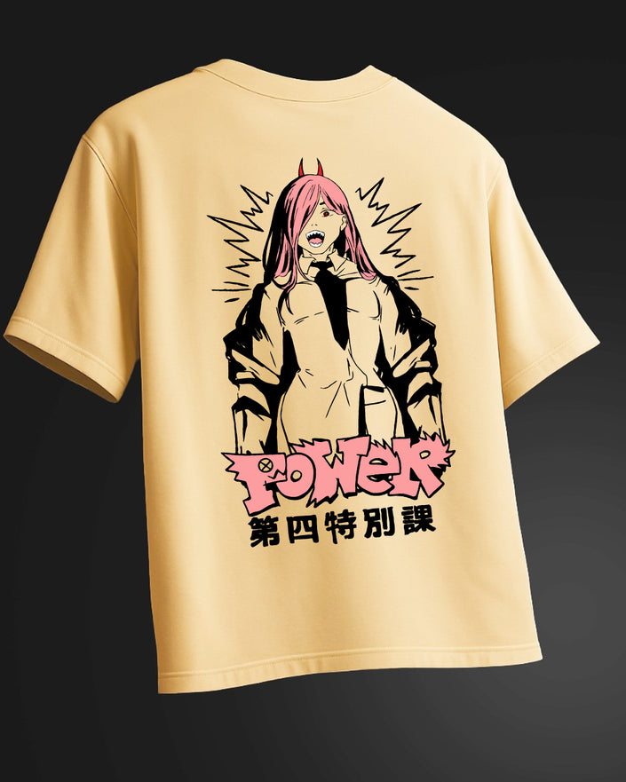 Power Beige Oversized T-Shirt