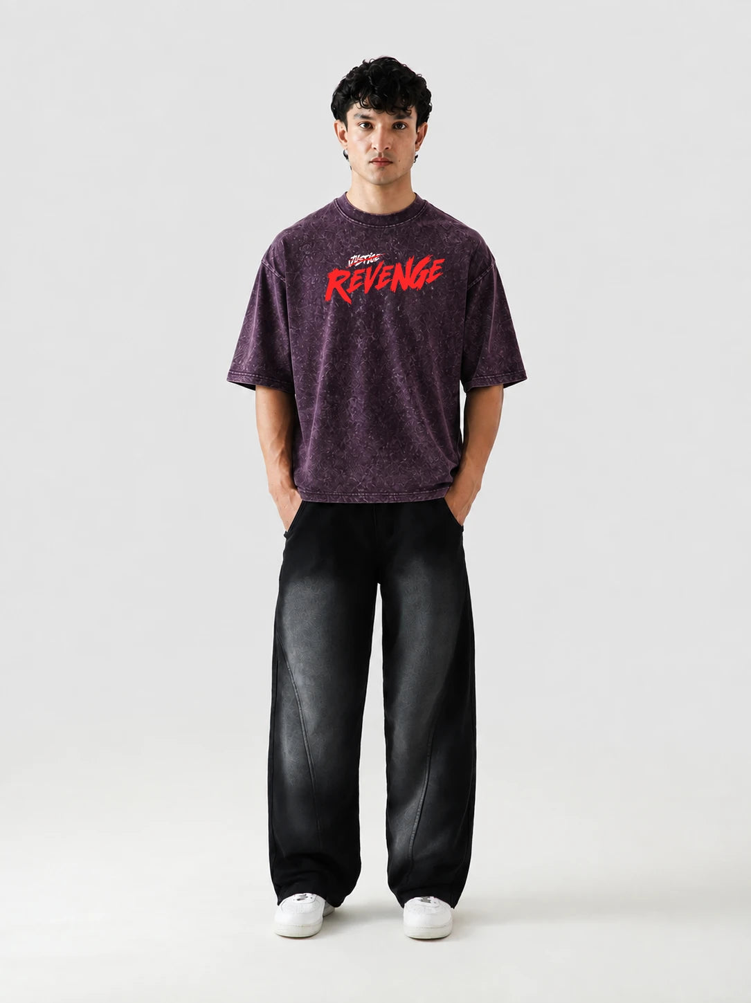 Berserk Revenge Stone Wash Oversized T-Shirt