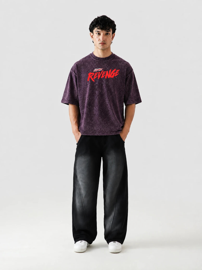 Berserk Revenge Stone Wash Oversized T-Shirt