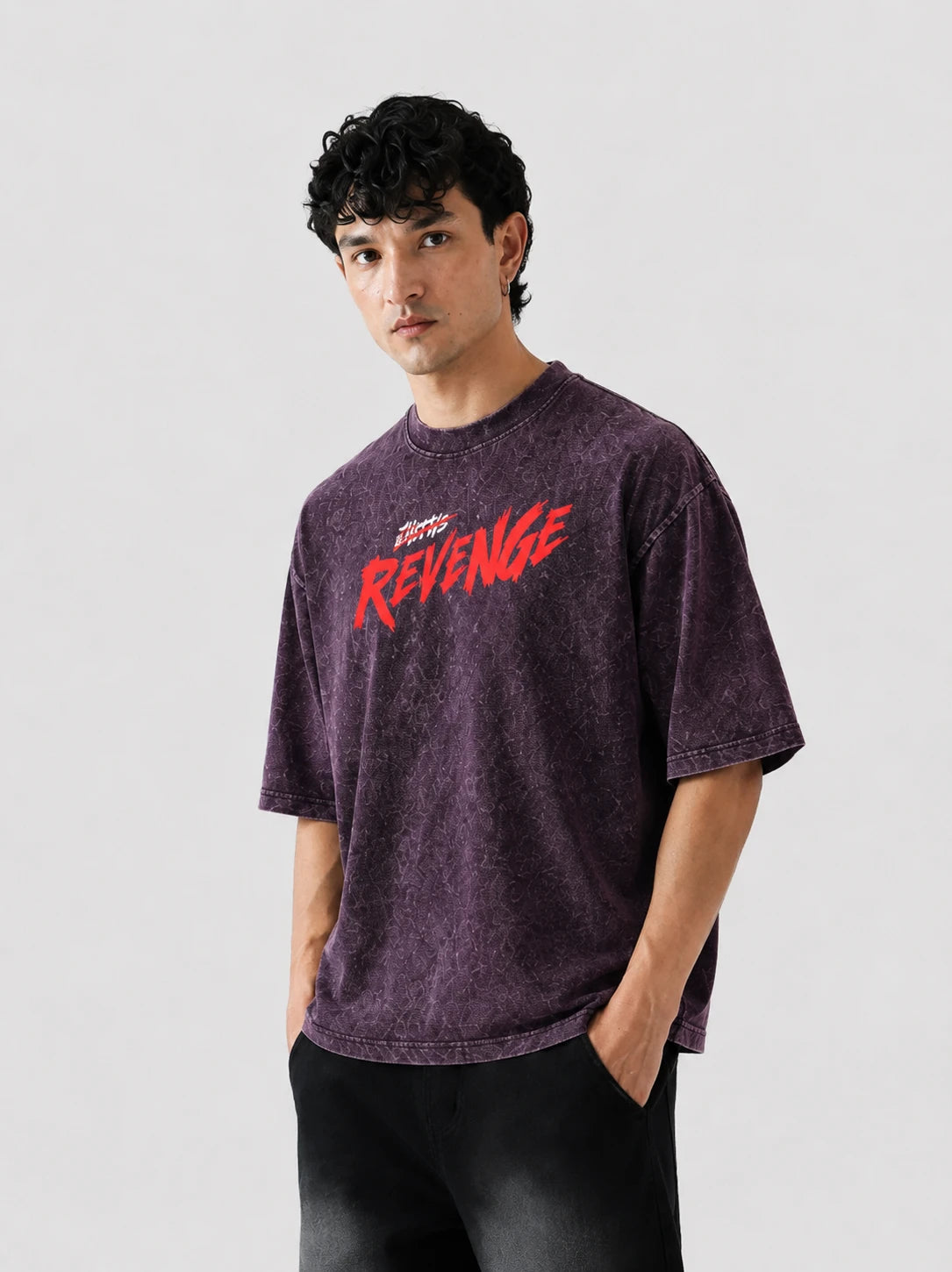 Berserk Revenge Stone Wash Oversized T-Shirt