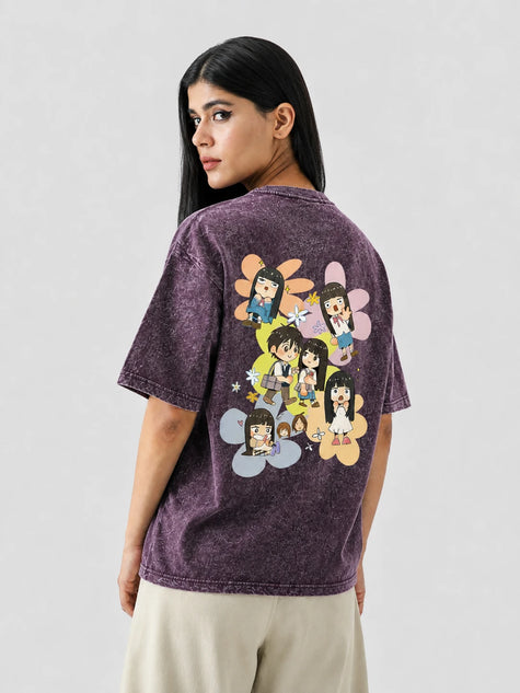 Kimi ni Todoke Chibi Stone Wash Oversized T-Shirt