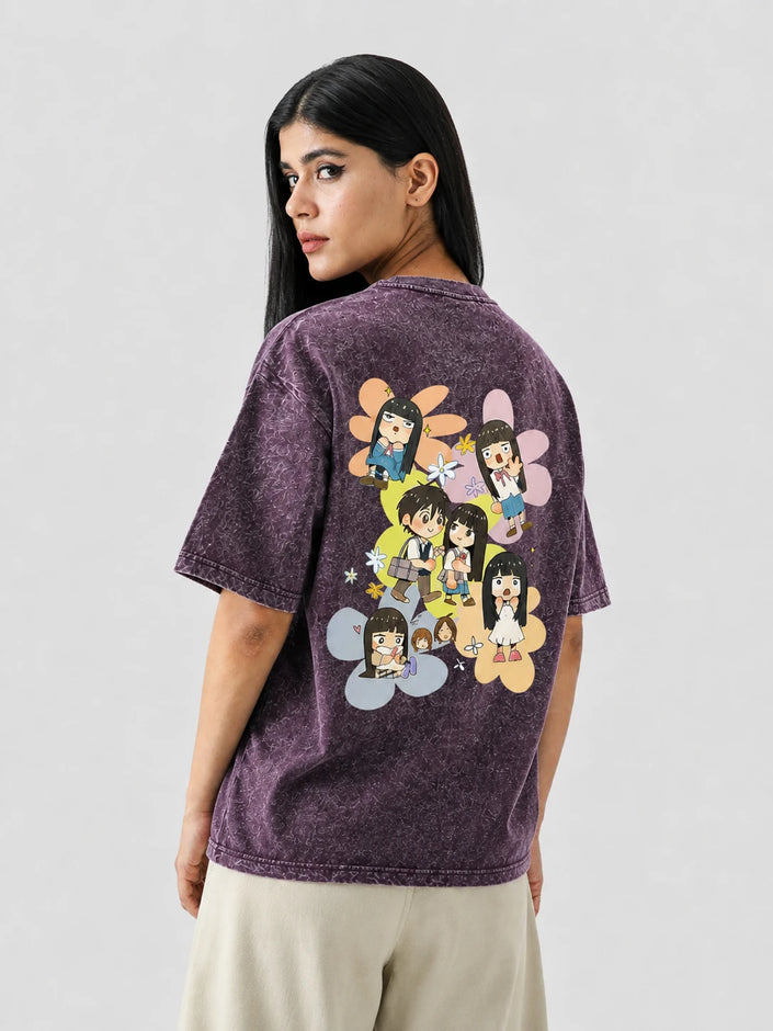 Kimi ni Todoke Chibi Stone Wash Oversized T-Shirt
