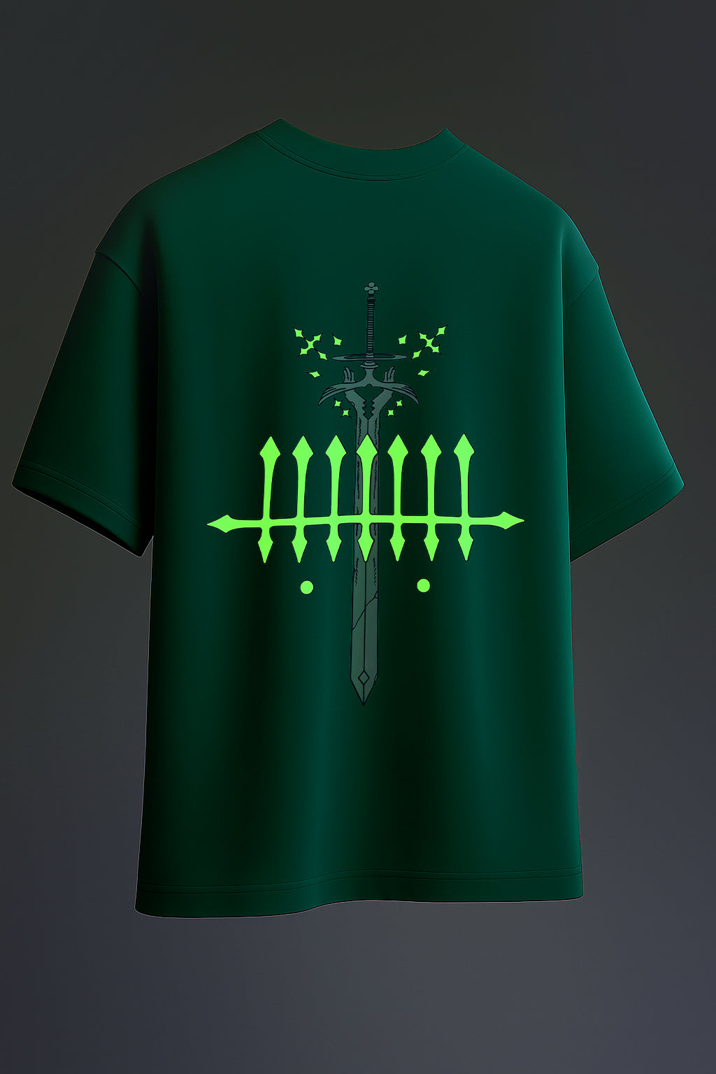 Yuno Green Subtle Oversized T-Shirt