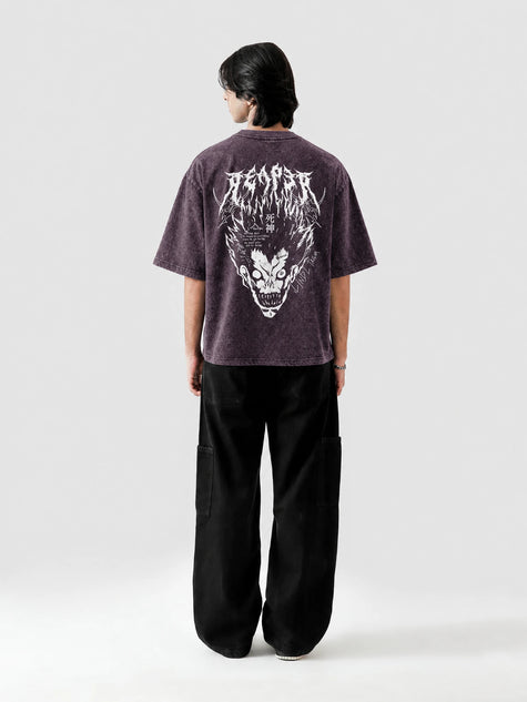 Ryuk Shinigami Stone Wash Oversized T-Shirt