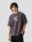 Ryuk Shinigami Stone Wash Oversized T-Shirt