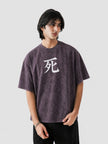 Ryuk Shinigami Stone Wash Oversized T-Shirt