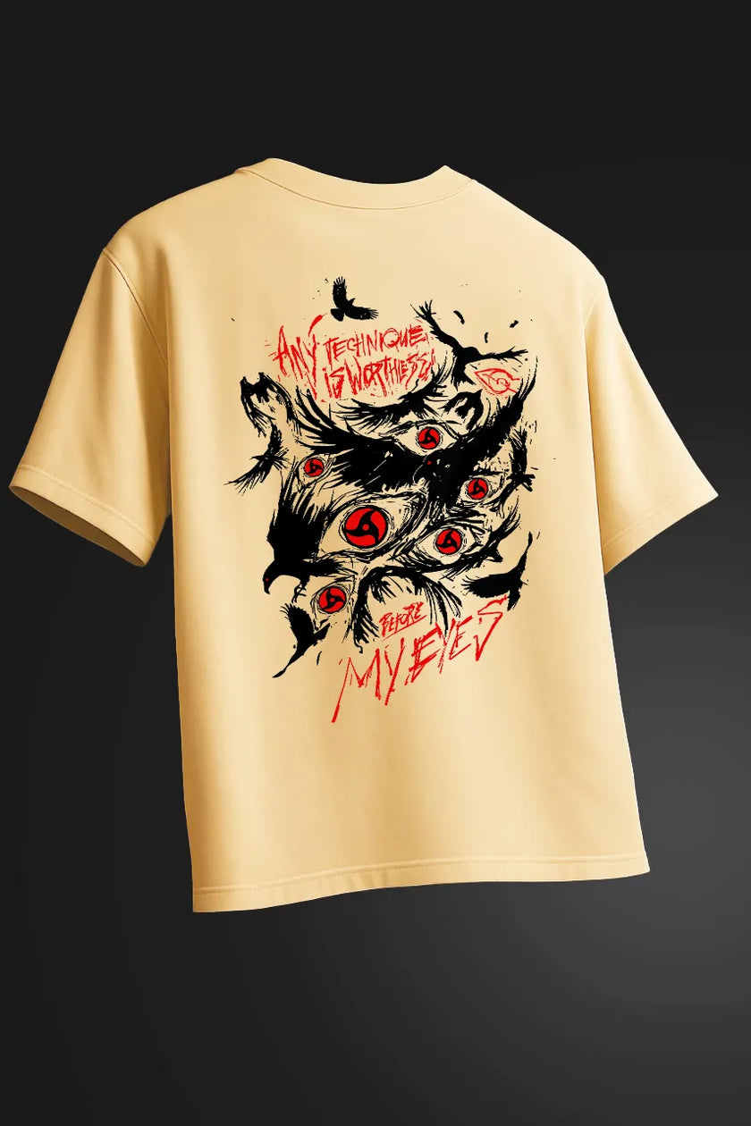 The Raven’s Curse – Itachi x Sharingan Oversized Tee